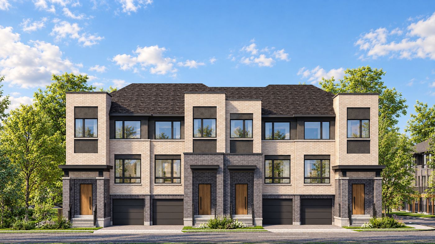 Everpine townhome elevations, artist's concept