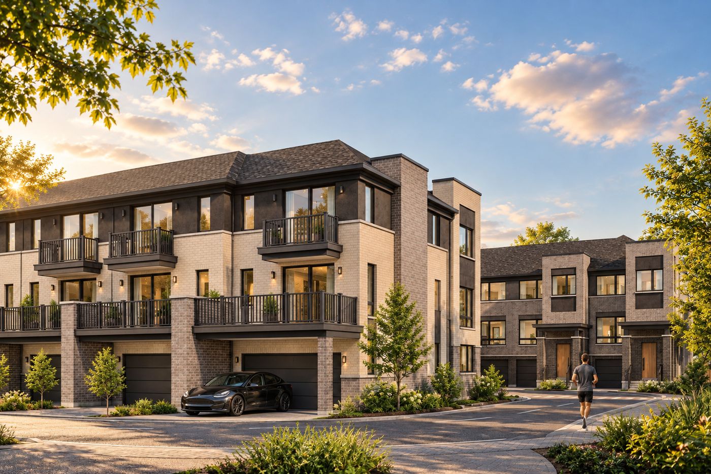 Maplecrest double-car garage townhomes, artist's concept